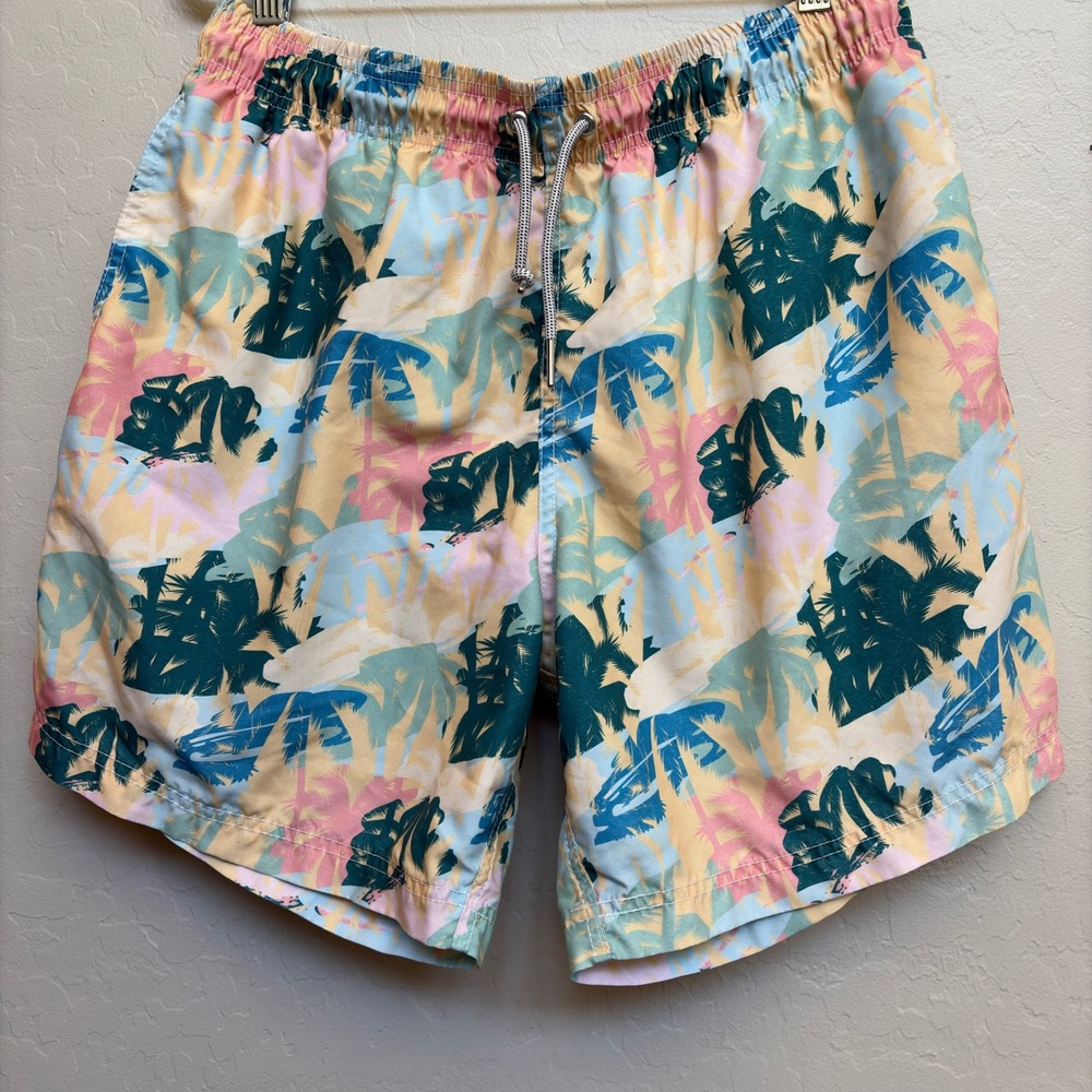 Jantzen Palm Tree‎ Swim Trunks Tropical Print Drawstring XL